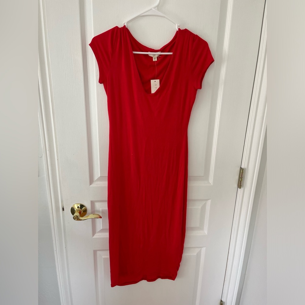 Red Women's Midi Dress